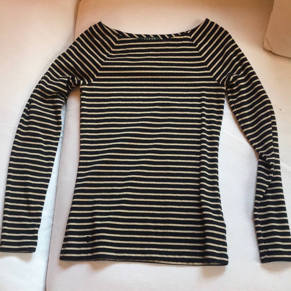 Wide shoulder Ralph Lauren top